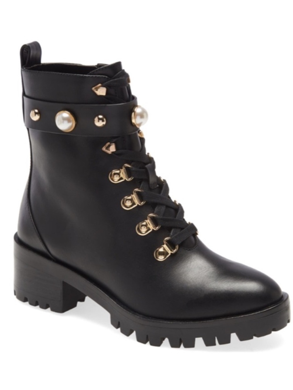 Karl Lagerfeld Perry Leather Boots Size 8.5 Black